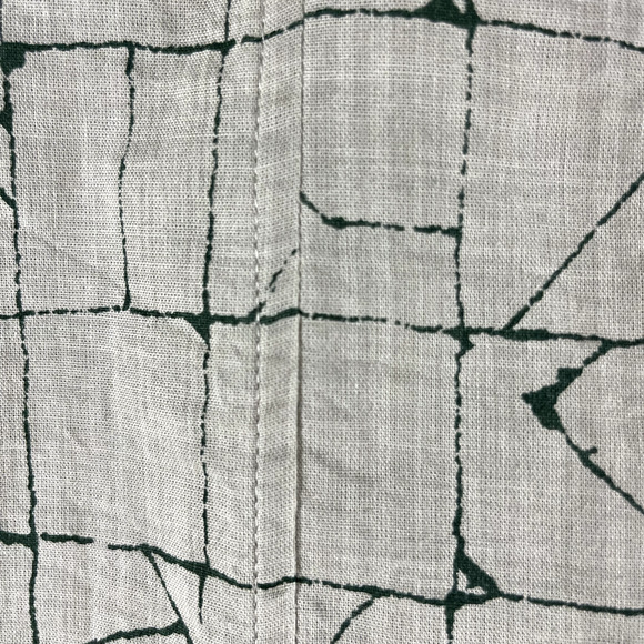 John Mark Tunic Top Womens XL Beige Green Abstract Lagenlook 3/4 Sleeve Pocket - Picture 15 of 15